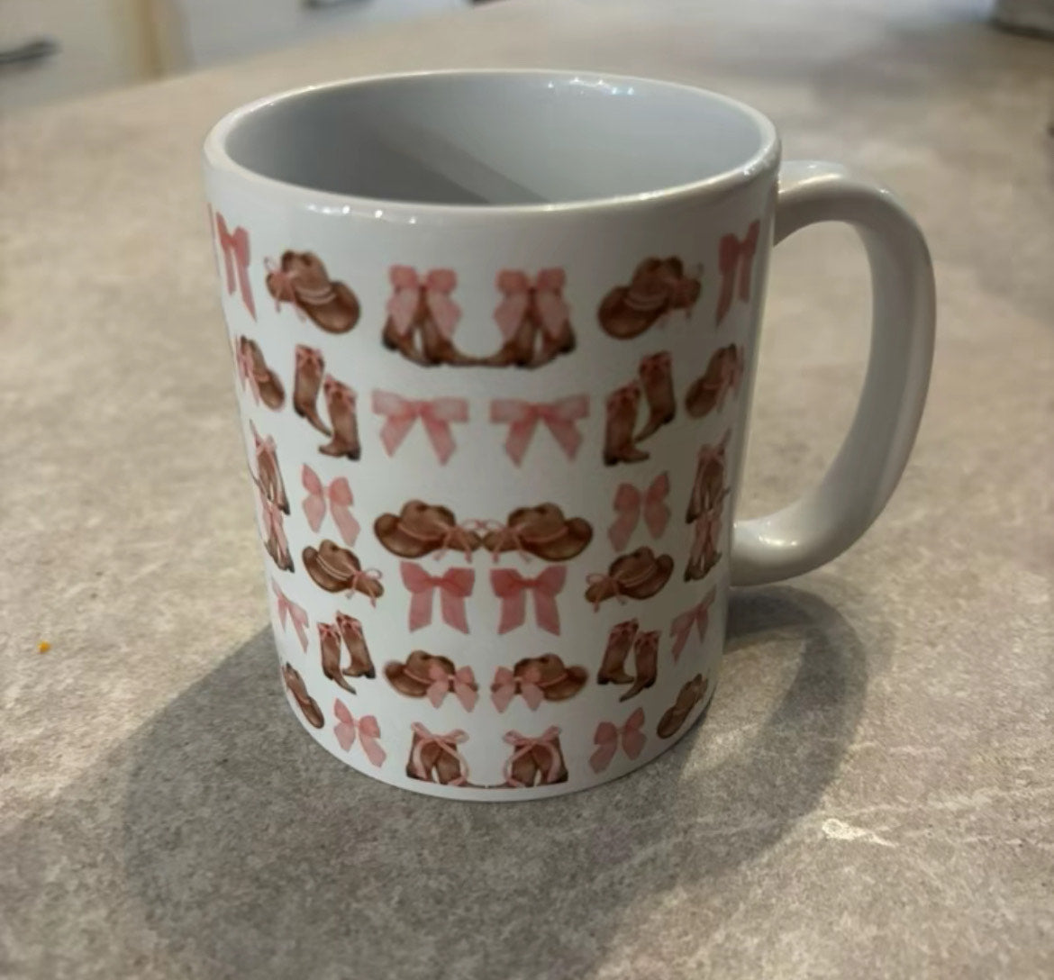 Cutesy Pink design 11oz Ceramic mug!