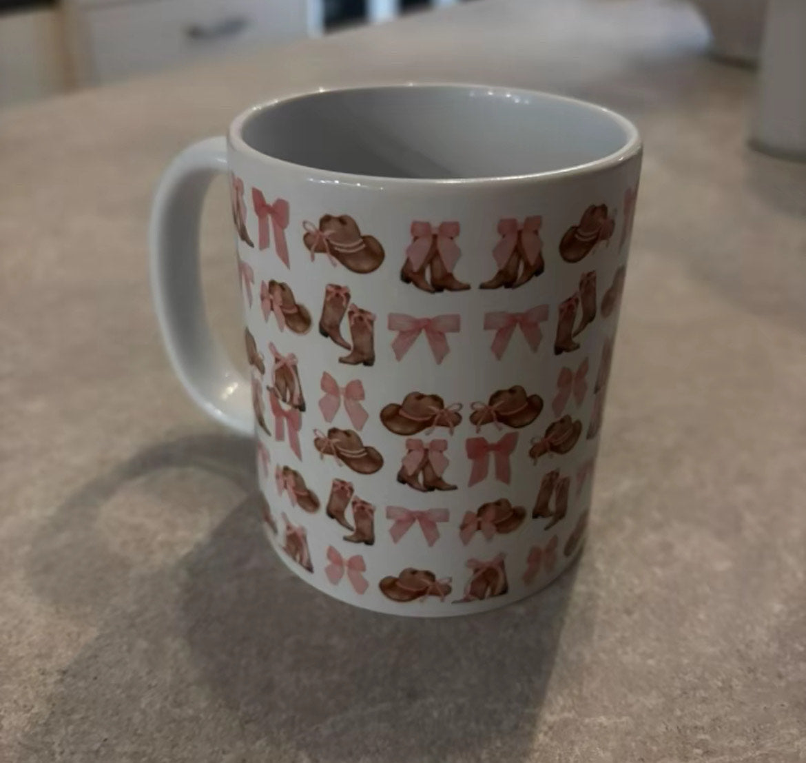 Cutesy Pink design 11oz Ceramic mug!