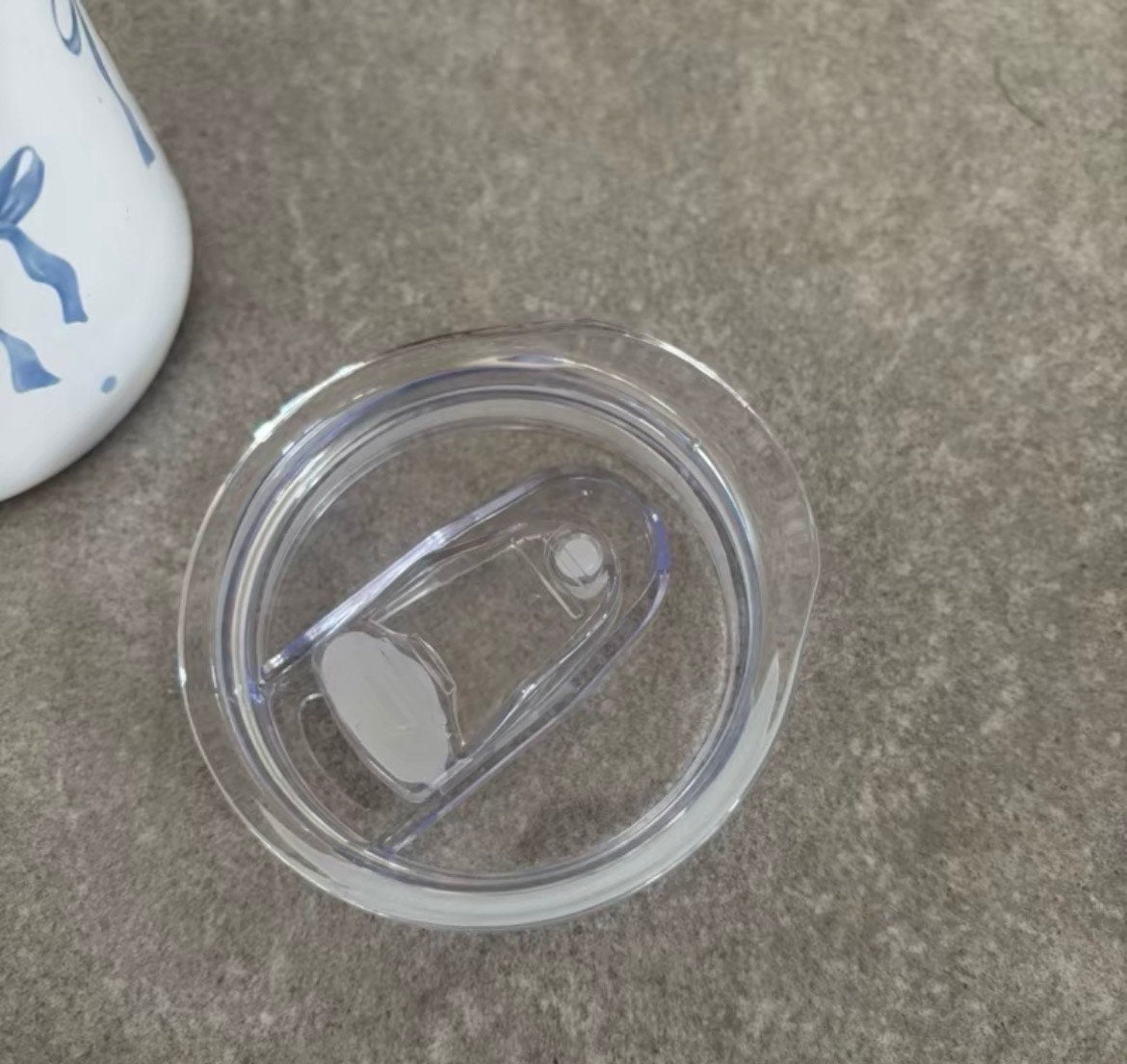 Cutesy blue bow tumbler